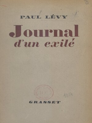 cover image of Journal d'un exilé